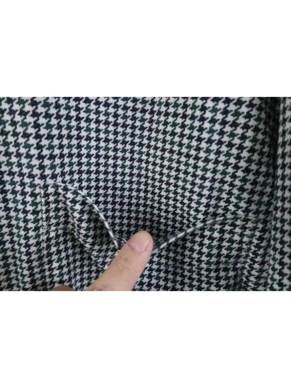 Vintage 90s Streetwear Mens Large Houndstooth Collared Button Down Shirt Cotton
